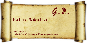 Gulis Mabella névjegykártya